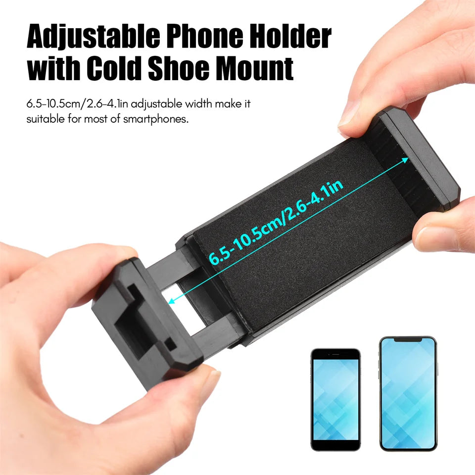Universal Photography Video Handheld Vlog Stand Stabilizer Kit LED Light Microphone Remote Shutter Phone Camera Recording