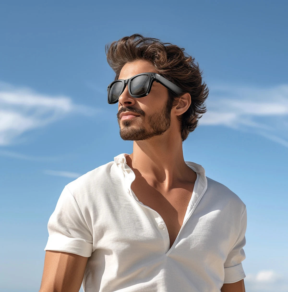 2026 AI Smart Glasses with 8MP Camera Video Recording 20+ Languages Translation Sunglasses Bluetooth Call Music Play Men Women