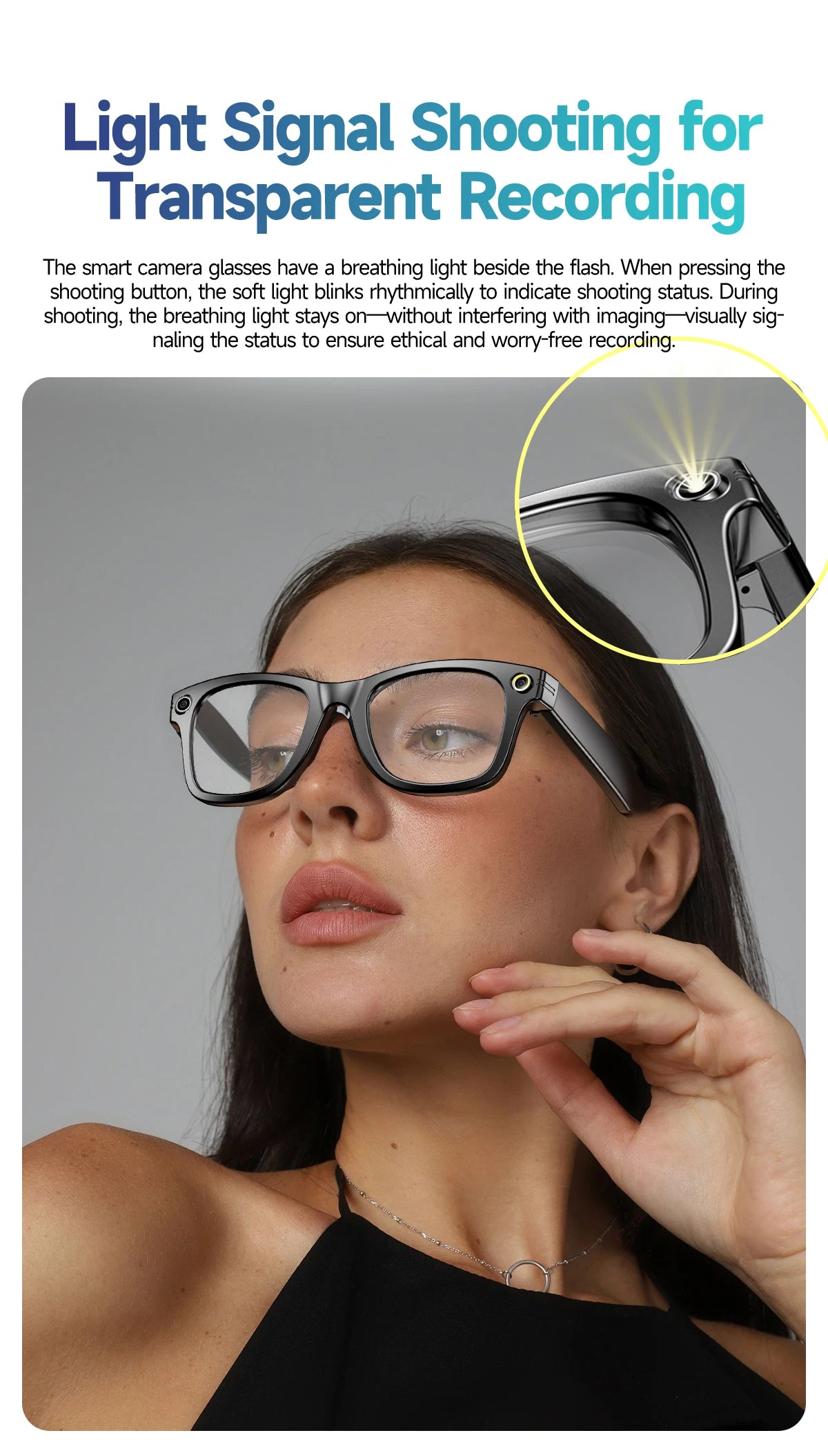 2026 AI Smart Glasses with 8MP Camera Video Recording 20+ Languages Translation Sunglasses Bluetooth Call Music Play Men Women
