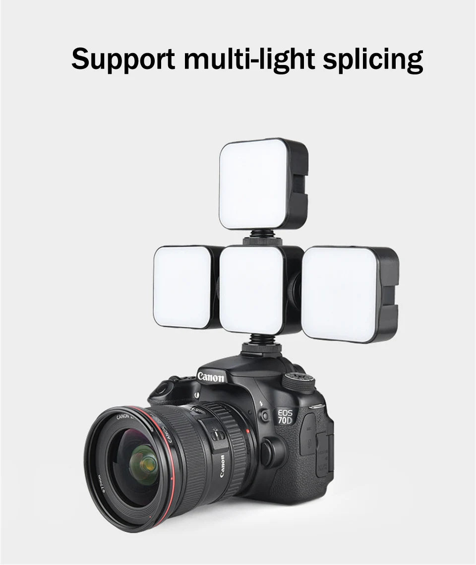 Universal Photography Video Handheld Vlog Stand Stabilizer Kit LED Light Microphone Remote Shutter Phone Camera Recording