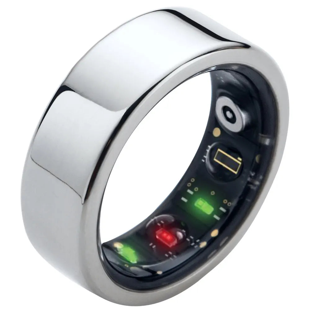 Topkwaliteit Fashion Dropshipping Zwart Zilveren Slaapmonitor Bloedzuurstof Hartslagvariabiliteit Temperatuur Smart Ring Titanium