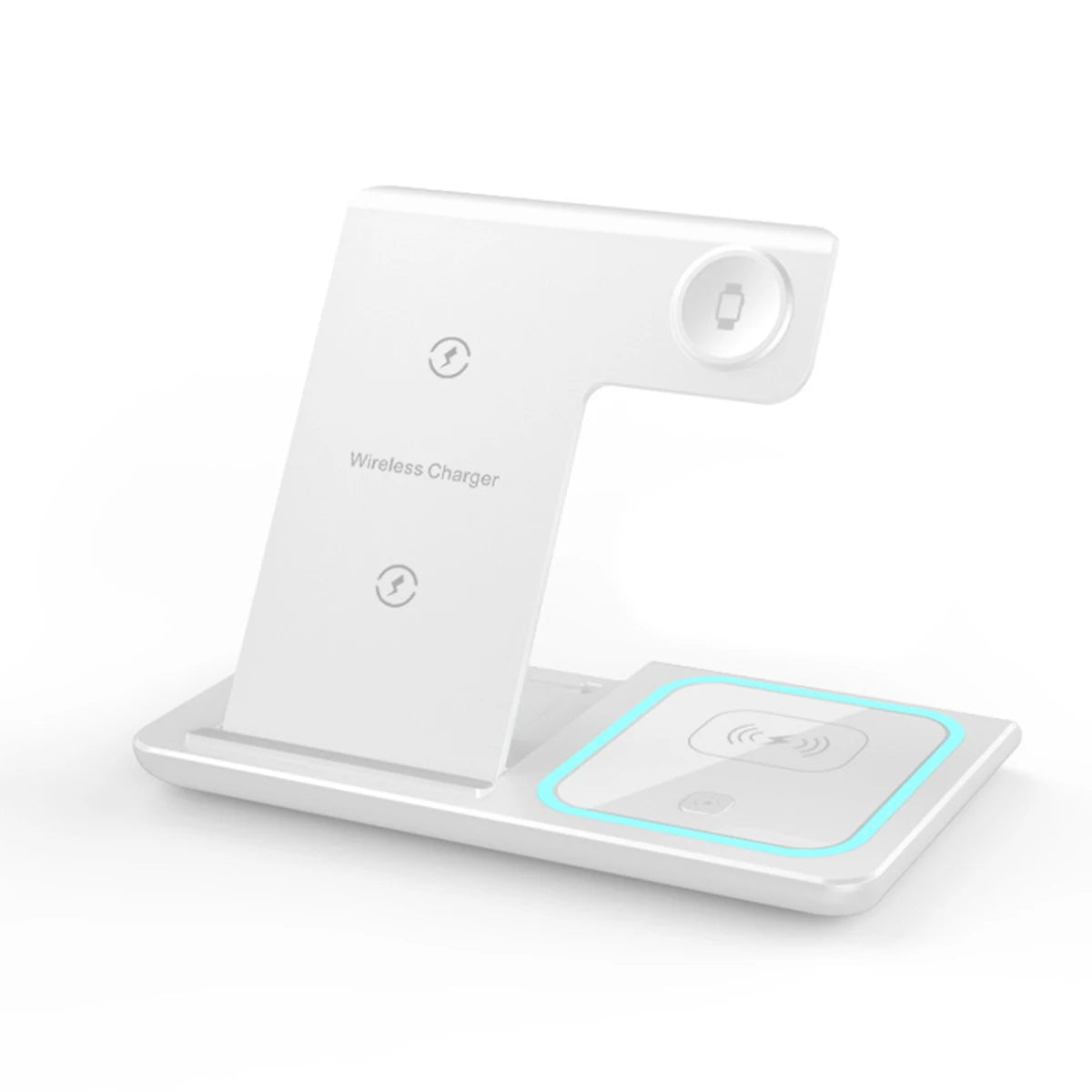 30W 3 in 1 LED Fast Wireless Charger Stand Foldable Charging Station For iPhone 17- 12 Apple Watch 9 8 7 6 5 Airpods Pro